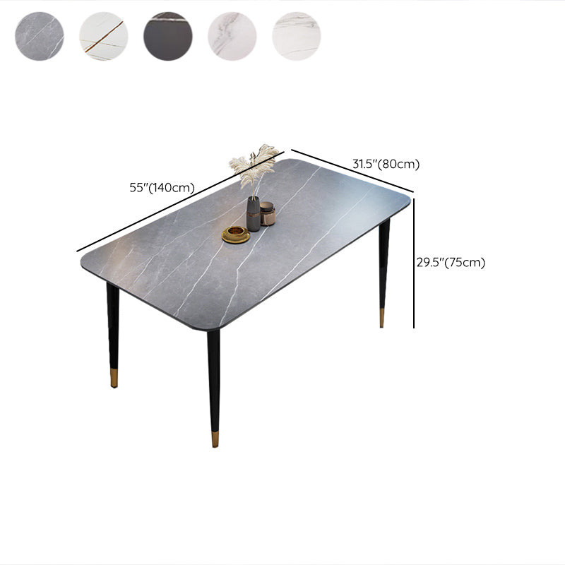 Simplicity Dinner Room Dining Table Kitchen Stone 4 Legs Dining Table