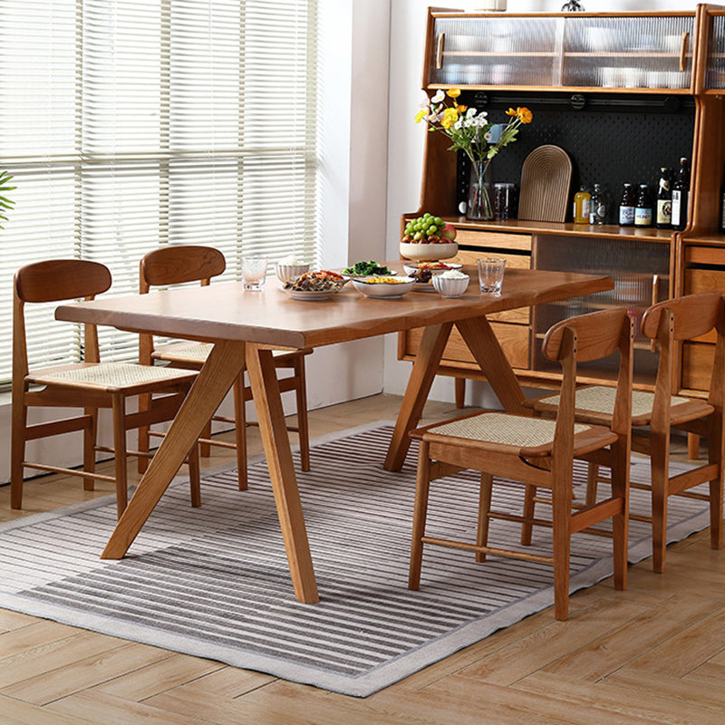 Dining Room Dinner Kitchen Table Solid Wood Rectangle Dining Table