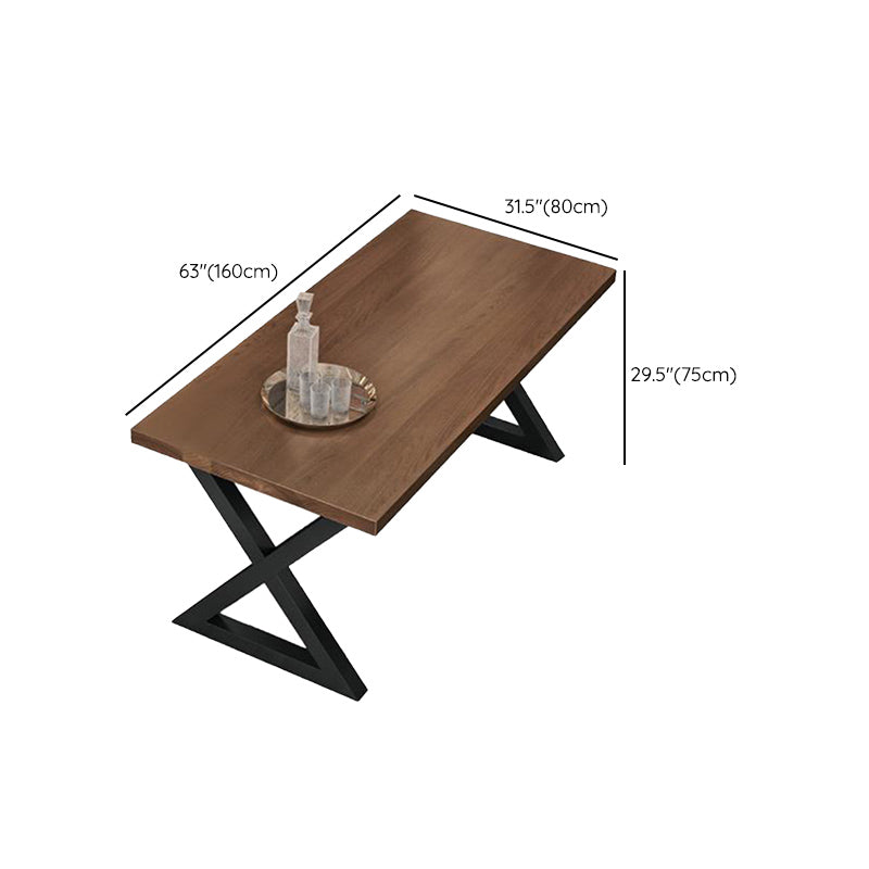 Industrial Dinner Room Dining Table Kitchen Pine Solid Wood Dining Table