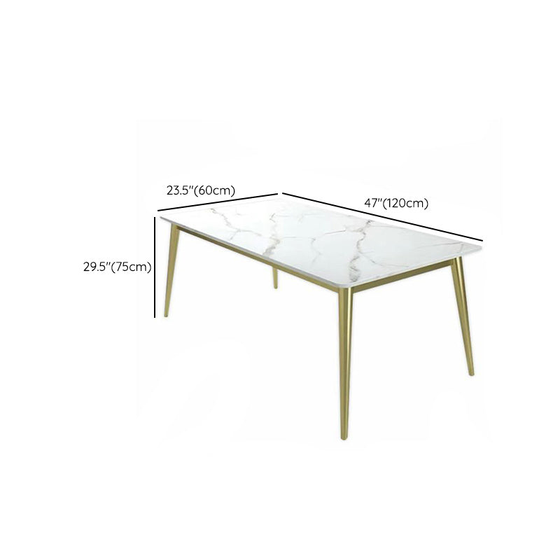 Luxury Dinner Room Dining Table Kitchen Stone 4 Legs Dining Table