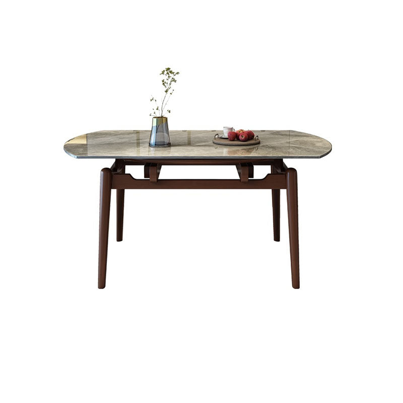 4 Legs Dining Table Sintered Stone Extendable Table for Kitchen