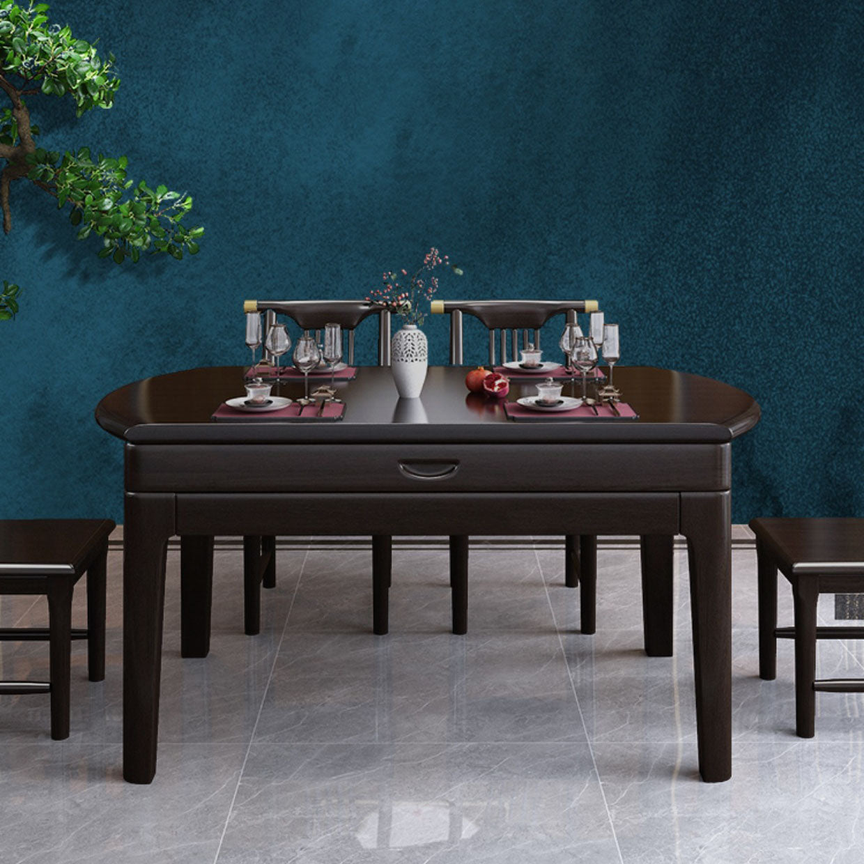 4 Legs Dining Furniture Extendable Dining Table for Dining Room