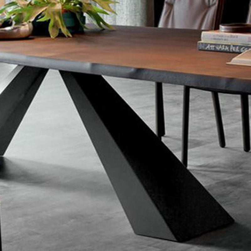 Kitchen Rectangle Dinner Table Dining Room Black Frame Dining Table