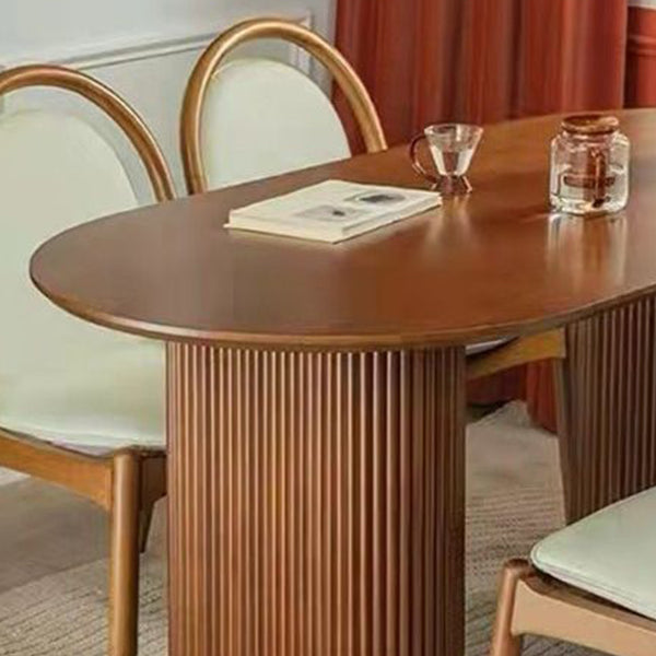 Kitchen Oval Dinner Table Dining Room Solid Wood Dining Table