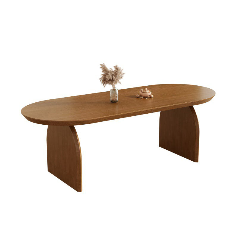 Dining Room Oval Dinner Table Kitchen Solid Wood Dining Table