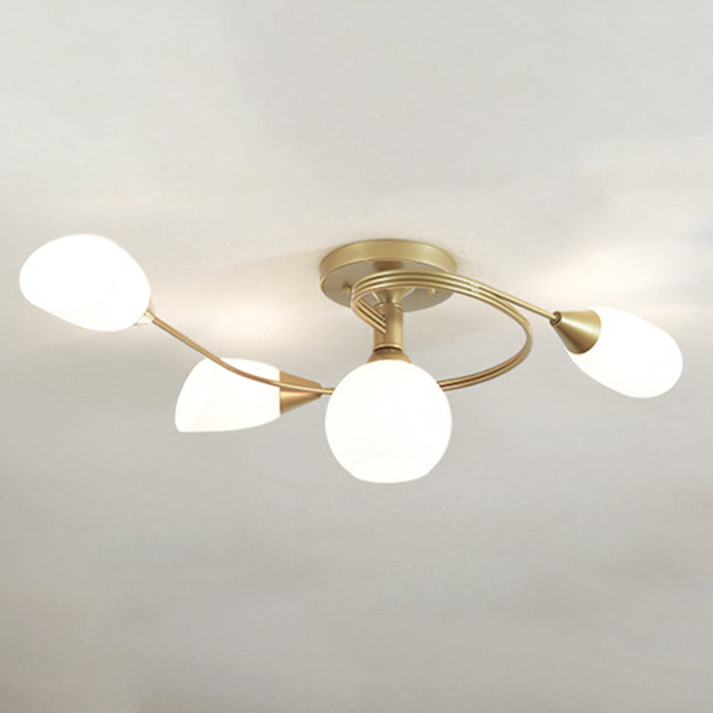Nordic Style Metal Ceiling Light Ball Shape Ceiling Lamp for Bedroom