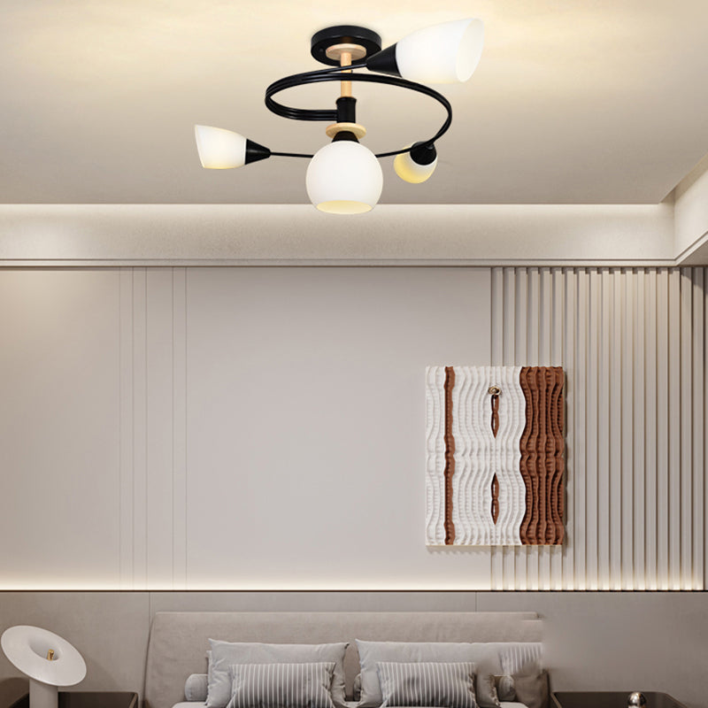 Nordic Style Metal Ceiling Light Ball Shape Ceiling Lamp for Bedroom