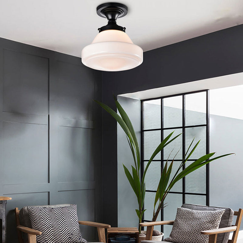 Modern Simple Metal Ceiling Light Geometry Shape Ceiling Lamp for Bedroom