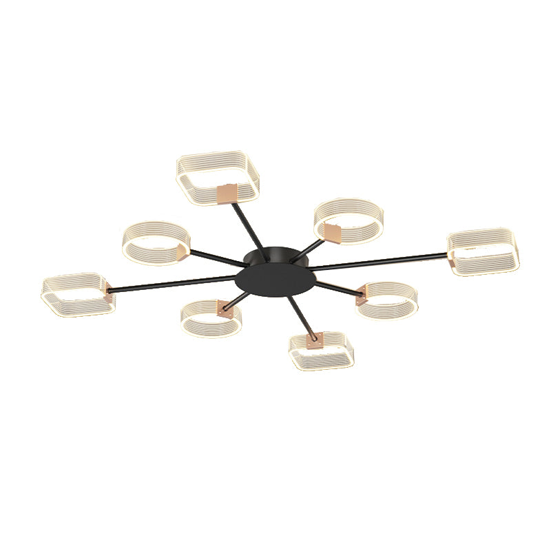 Nordic Style Metal Ceiling Light Geometry Shape Ceiling Lamp for Bedroom