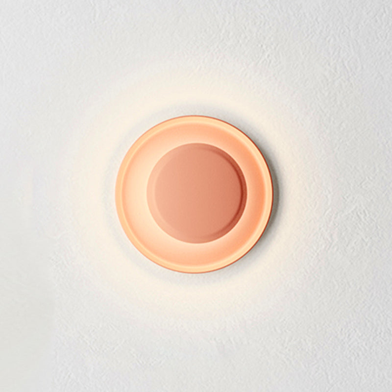 Nordic Disk Flush Mount Metal LED Ceiling Light Fixture for Bedroom