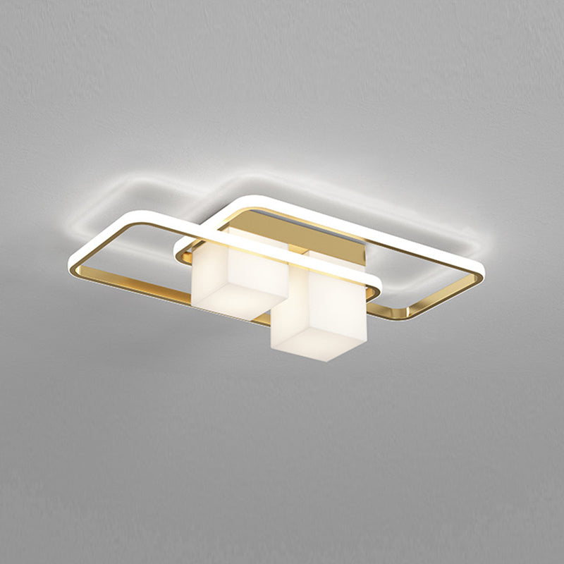 Modern Ceiling Lighting Metal and Acrylic Flush Mount Fixture for Bedroom