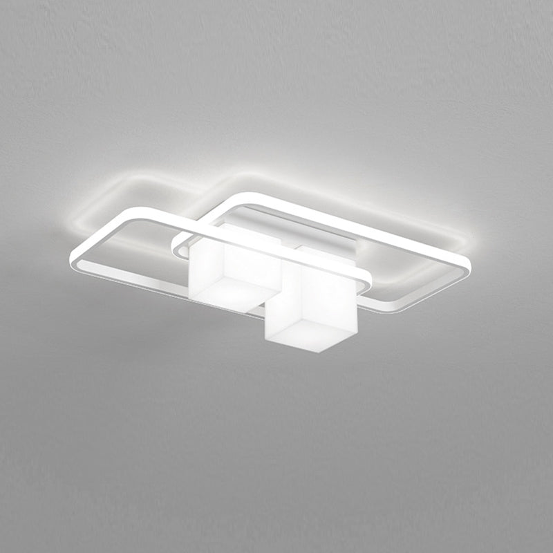 Modern Ceiling Lighting Metal and Acrylic Flush Mount Fixture for Bedroom