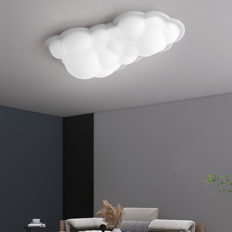 Modernism Flush Mount White LED Ceiling Light Fixture for Bedroom