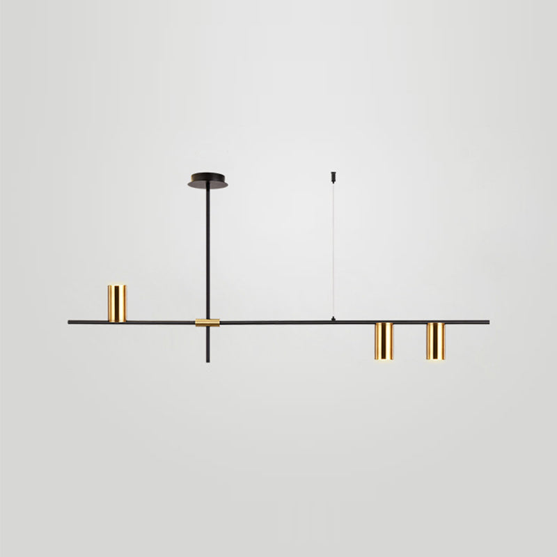 3 / 4 / 5 - Light Pendant Ceiling in Black & Gold Iron Post Modern Kitchen Island Lighting