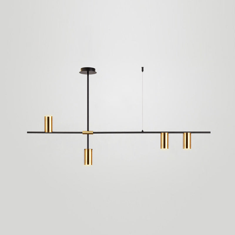 3 / 4 / 5 - Light Pendant Ceiling in Black & Gold Iron Post Modern Kitchen Island Lighting