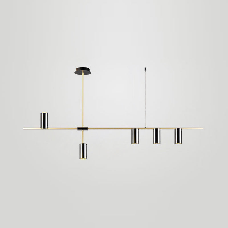 3 / 4 / 5 - Light Pendant Ceiling in Black & Gold Iron Post Modern Kitchen Island Lighting