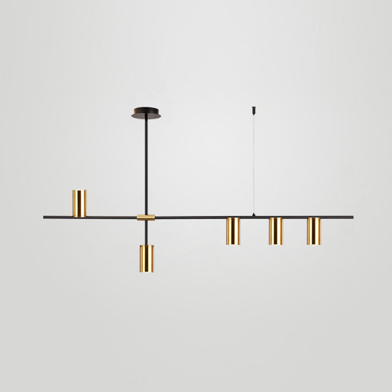 3 / 4 / 5 - Light Pendant Ceiling in Black & Gold Iron Post Modern Kitchen Island Lighting