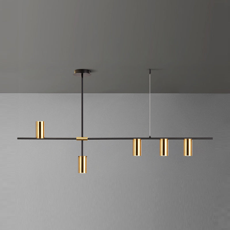 3 / 4 / 5 - Light Pendant Ceiling in Black & Gold Iron Post Modern Kitchen Island Lighting