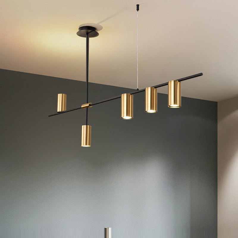 3 / 4 / 5 - Light Pendant Ceiling in Black & Gold Iron Post Modern Kitchen Island Lighting