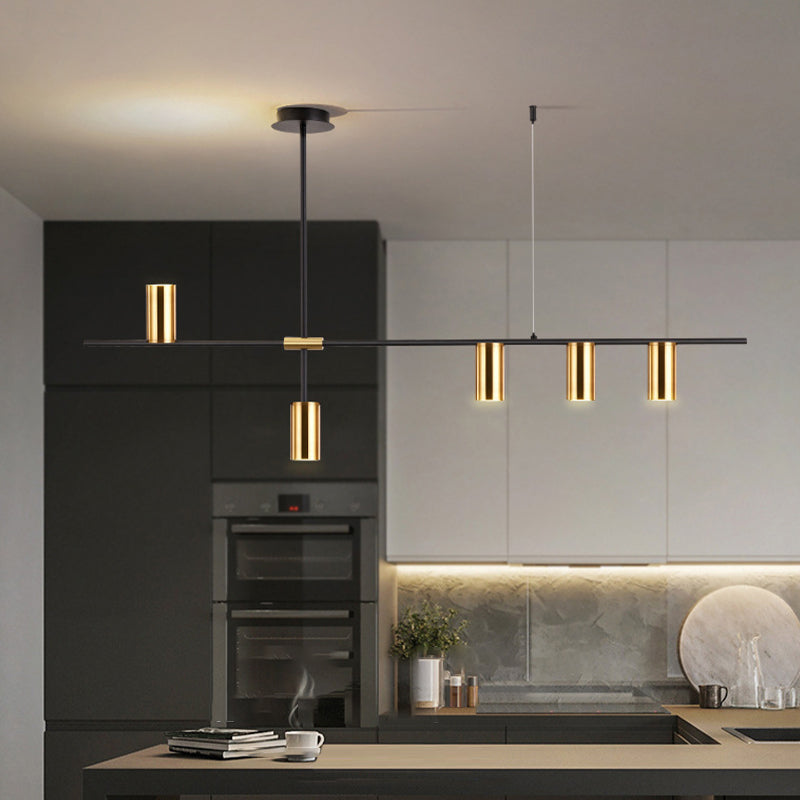 3 / 4 / 5 - Light Pendant Ceiling in Black & Gold Iron Post Modern Kitchen Island Lighting