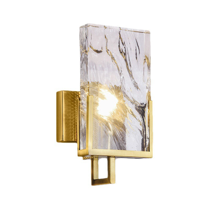 Single Modern Golden Wall Mounted Sconce Crystal Wall Light for Bedroom
