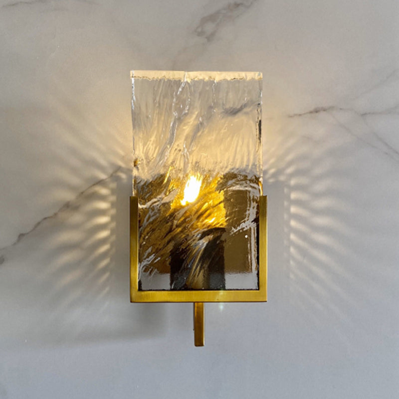 Single Modern Golden Wall Mounted Sconce Crystal Wall Light for Bedroom