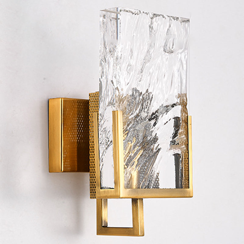 Single Modern Golden Wall Mounted Sconce Crystal Wall Light for Bedroom