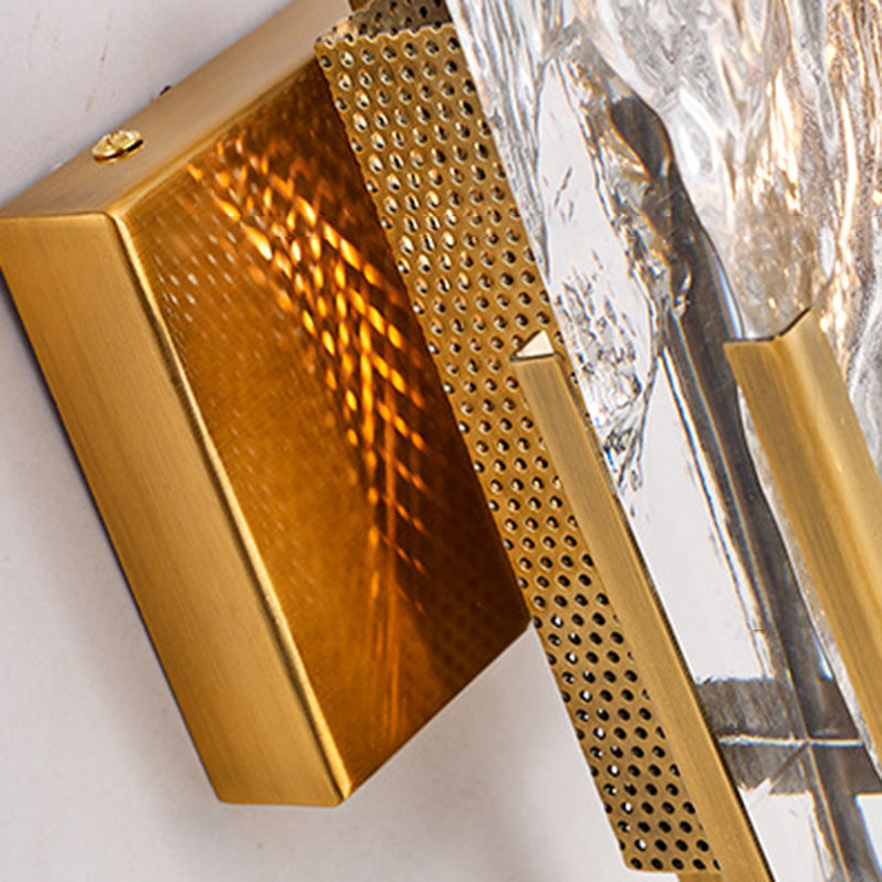 Single Modern Golden Wall Mounted Sconce Crystal Wall Light for Bedroom