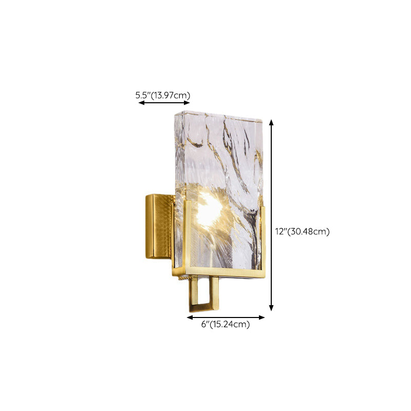 Single Modern Golden Wall Mounted Sconce Crystal Wall Light for Bedroom