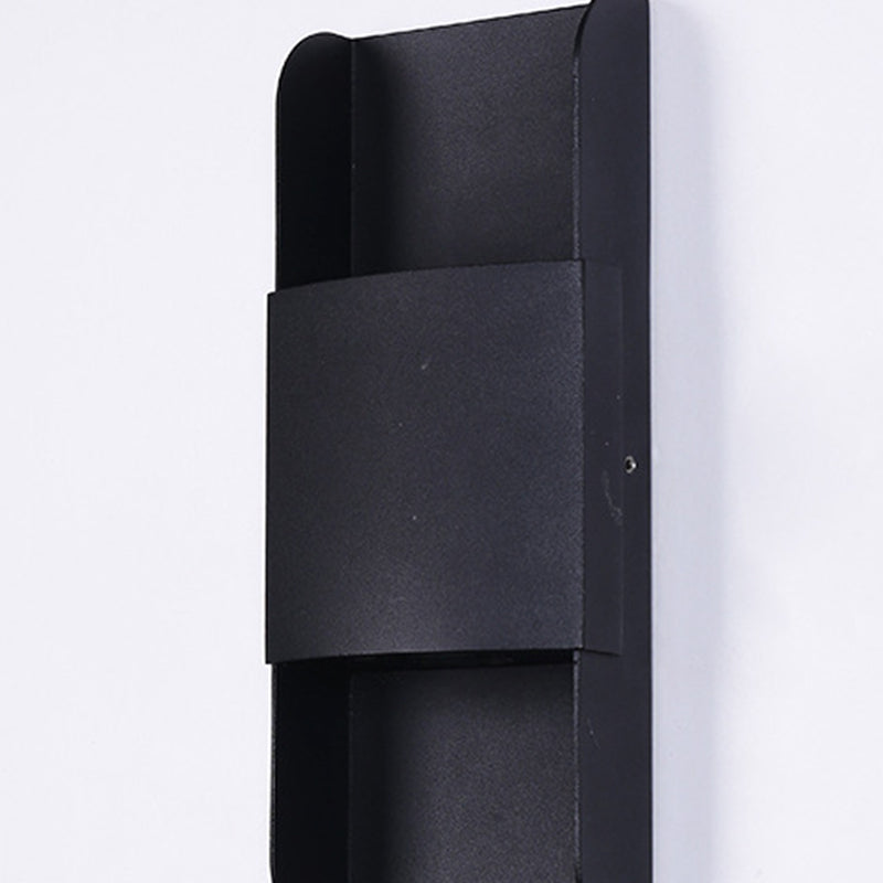 Single Black Modernism Wall Mounted Sconce Metallic Wall Light