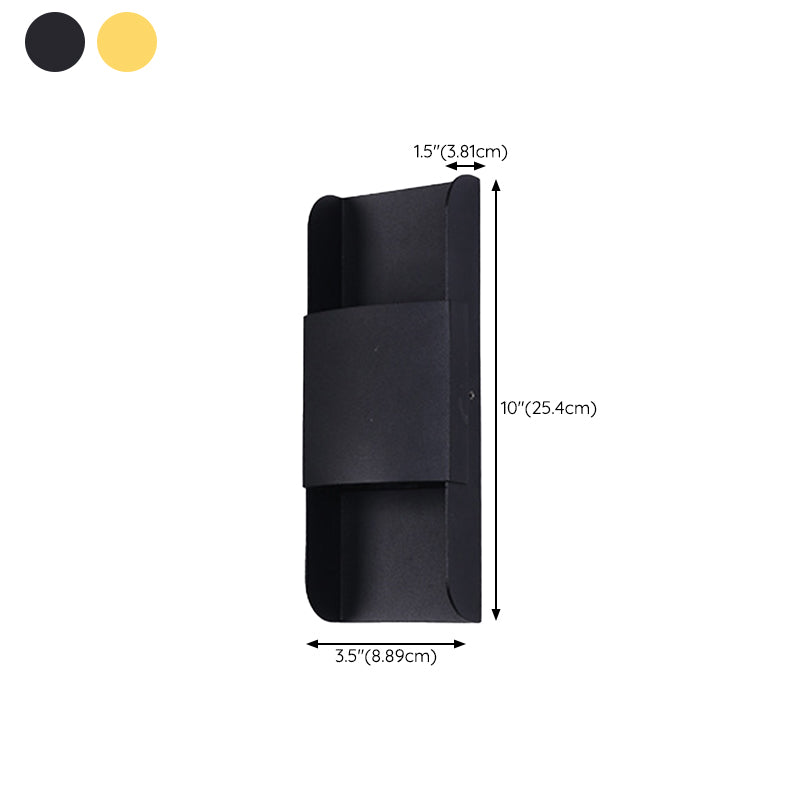 Single Black Modernism Wall Mounted Sconce Metallic Wall Light