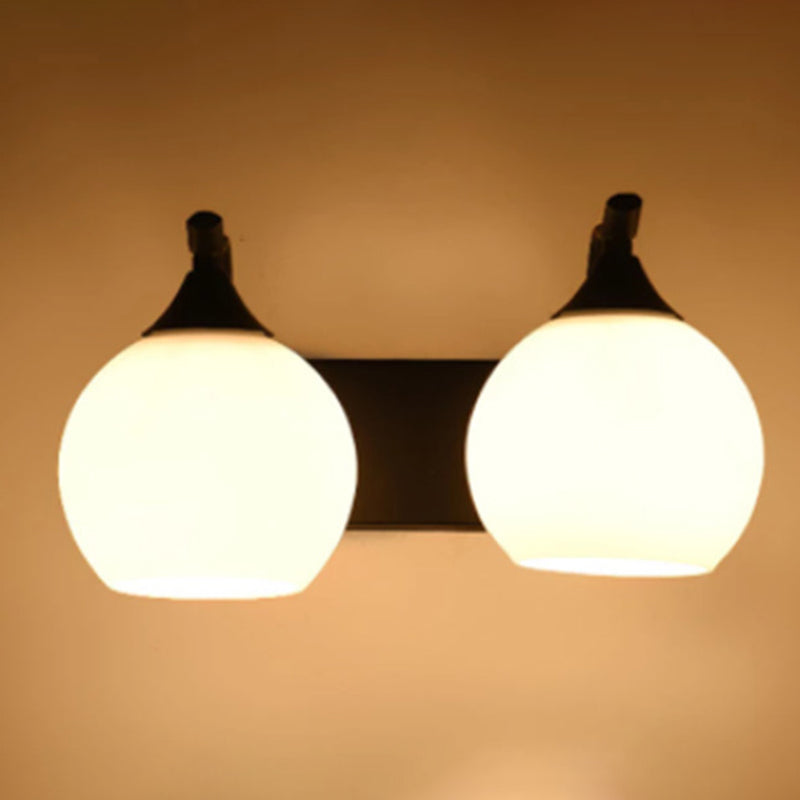 1/2-Light Modernism Wall Mounted Sconce Black/Chrome Wall Light for Foyer