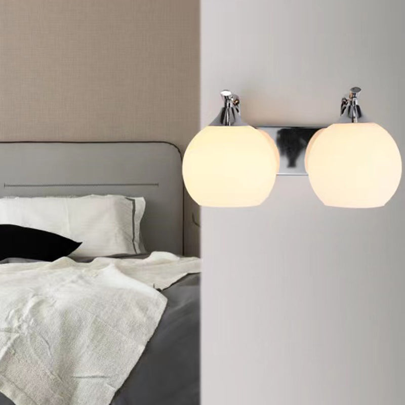 1/2-Light Modernism Wall Mounted Sconce Black/Chrome Wall Light for Foyer