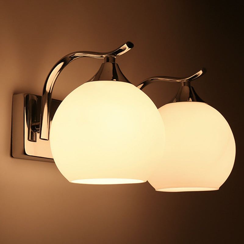 1/2-Light Modernism Wall Mounted Sconce Black/Chrome Wall Light for Foyer