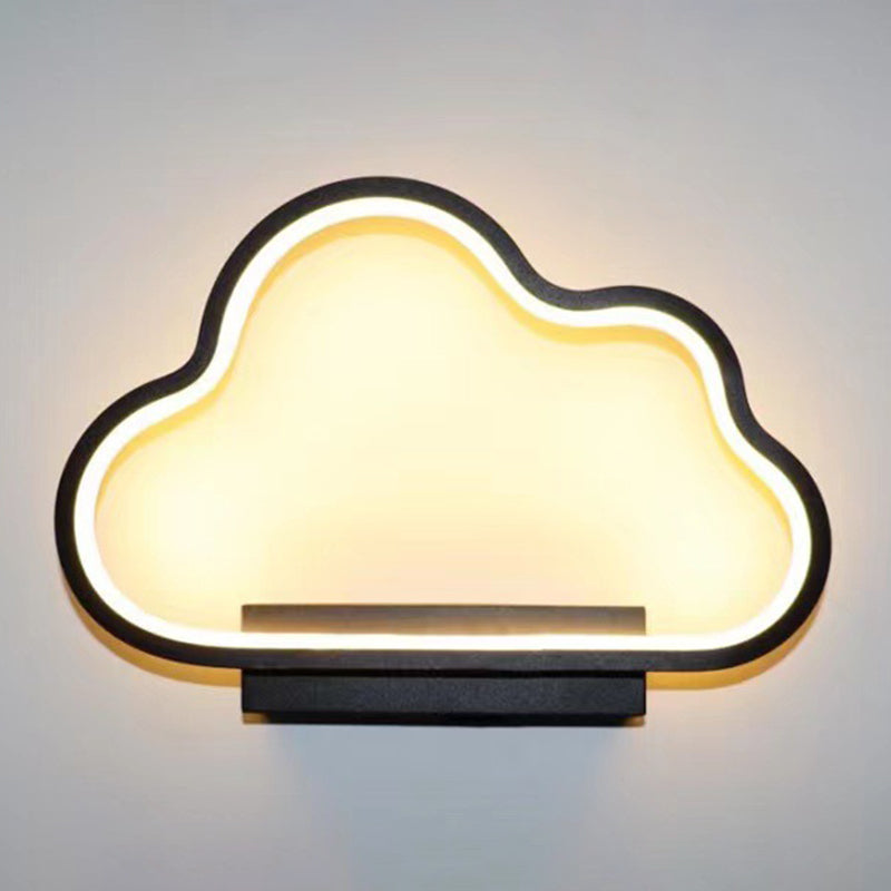 Single Contemporary Black/White Wall Mounted Sconce Metal Wall Light