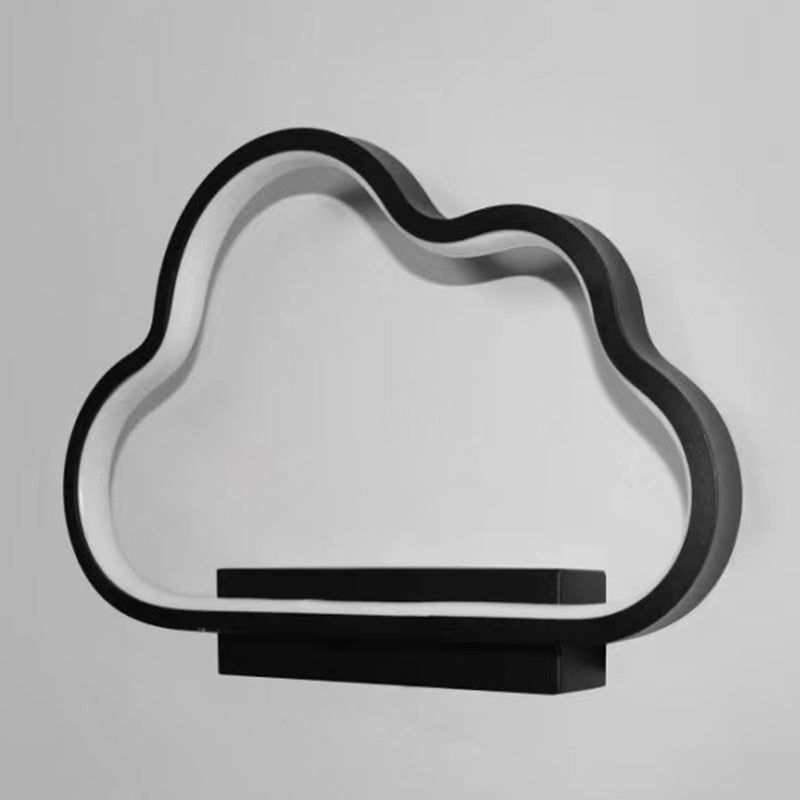 Single Contemporary Black/White Wall Mounted Sconce Metal Wall Light