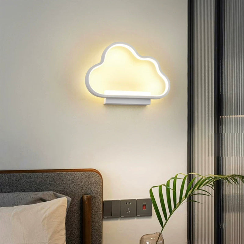 Single Contemporary Black/White Wall Mounted Sconce Metal Wall Light