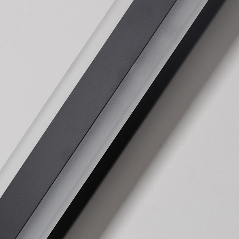 Linear Shape Metal Wall Lighting Modern Style 1 Light Wall Mount Light in Black