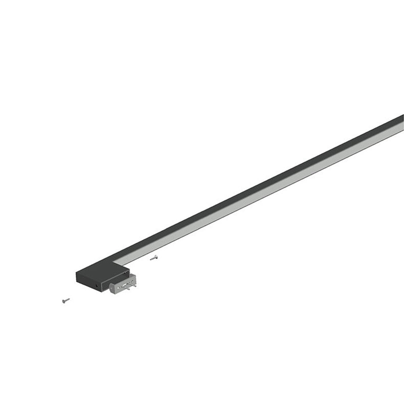 Metal Linear Shape Wall Lighting Modern Style 1-Light Wall Mounted Light in Black