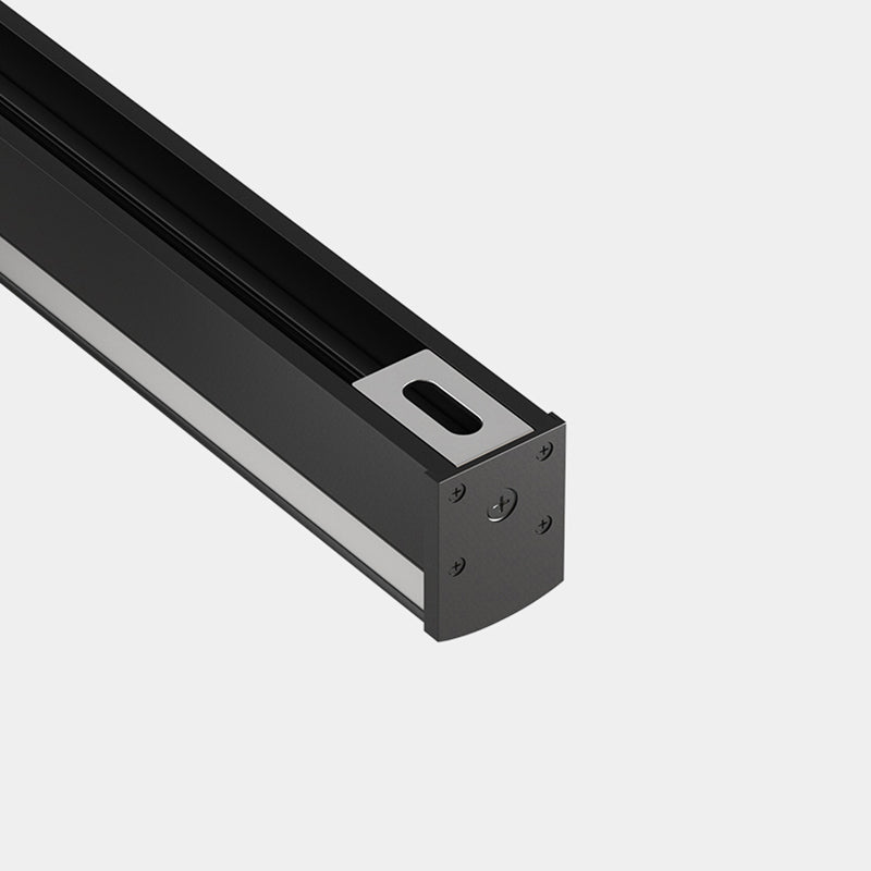 Linear Shape Metal Wall Lighting Modern Style 1-Light Wall Mounted Light in Black