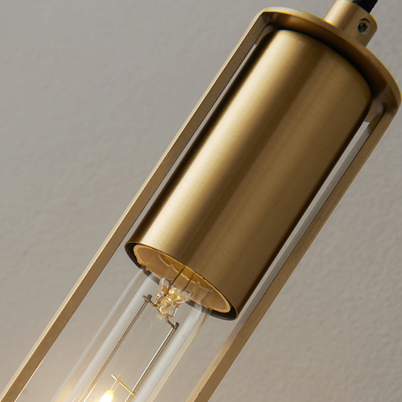 Nordic Style Wall Light Cylinder Shape Wall Lamp with Crystal Shade for Bedroom