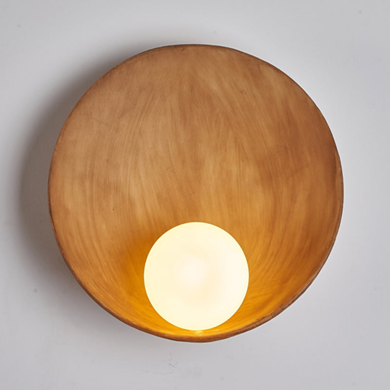 Nordic Style Wall Light Bowl Shape Wall Lamp with Glass Shade for Bedroom