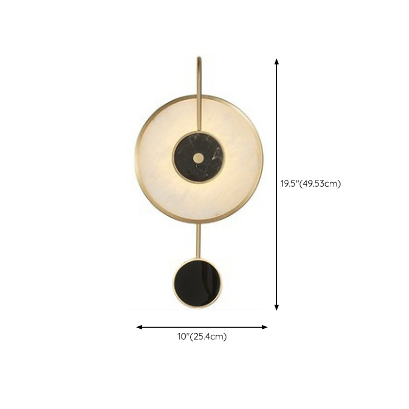 Contemporary Wall Light Golden Metal Lighting for Living Room