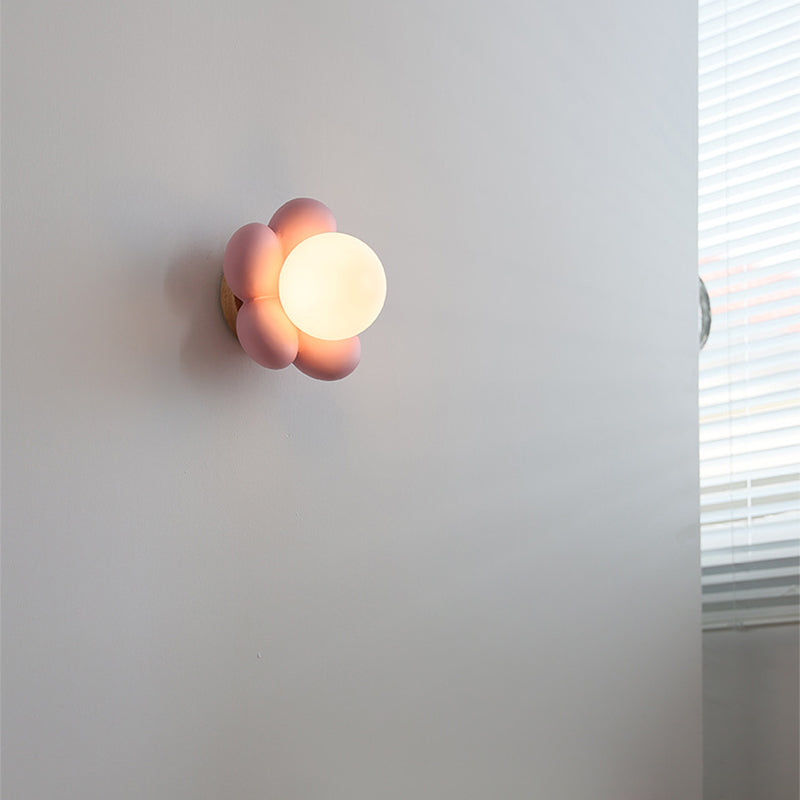 White/Pink Flush Mount Lighting Modernism Wall Light for Bedroom