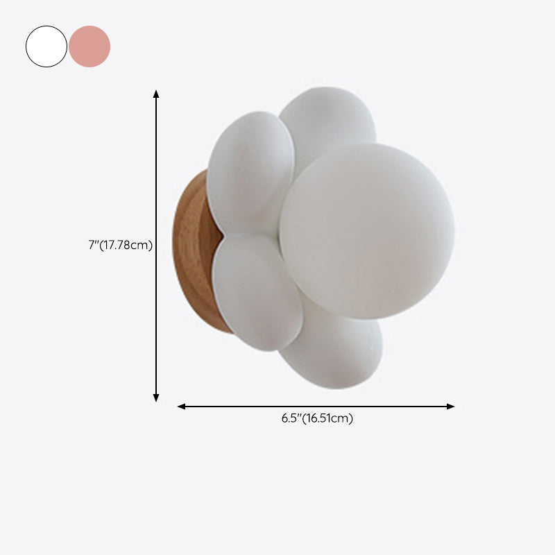 White/Pink Flush Mount Lighting Modernism Wall Light for Bedroom