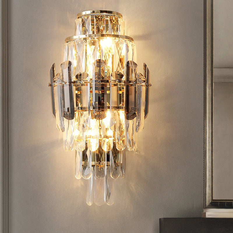 Crystal Shade Wall Light Fixture Modern Wall Light Sconce for Bedroom