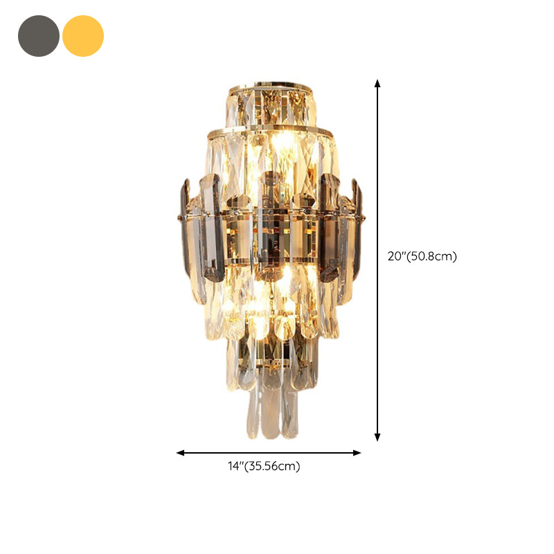 Crystal Shade Wall Light Fixture Modern Wall Light Sconce for Bedroom