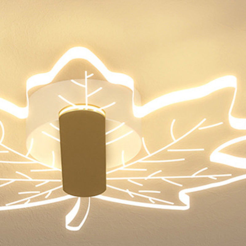 Contemporary LED Wall Lighting Acrylic Wall Mounted Fixture in Gold & Clear