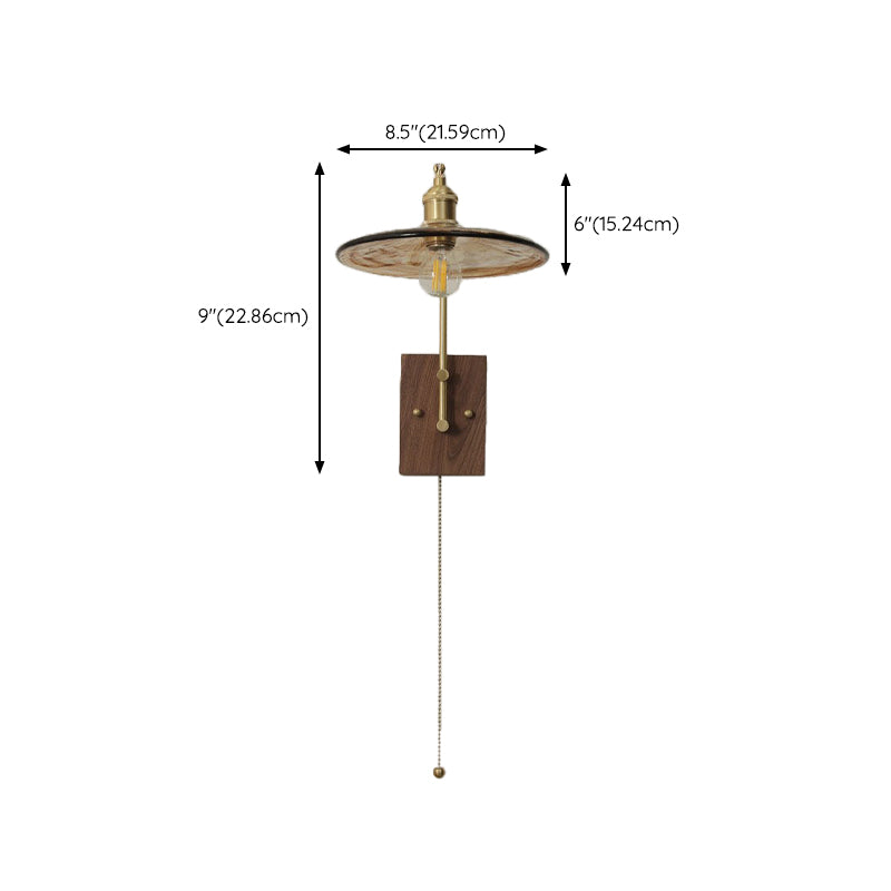 Minimalist Glass Shade Wall Light Fixture Industrial Wall Light Sconce for Bedroom