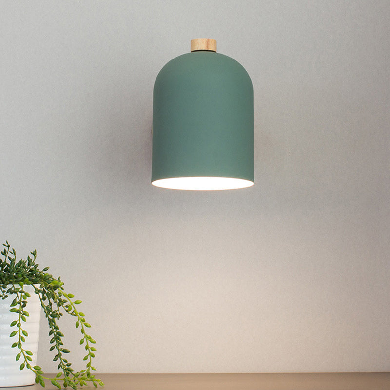 Nordic 1 - Light Wall Sconce Iron and Wood Adjustable Wall Fixture in Multi Colors